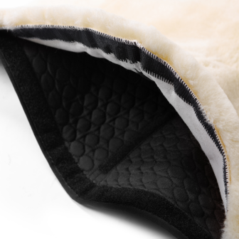 WESTERN PAD 30MM MOUTON NOIR/NATUR TAILLE 75