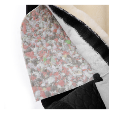 WESTERN PAD 30MM MOUTON NOIR/NATUR TAILLE 75