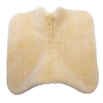 WESTERN PAD 30MM MOUTON MARRON/NATUR TAILLE 75