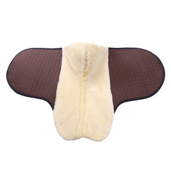 TAPIS DE SELLE POUR BASIC ET PREMIUM MARRON/NATUREL taille Poney